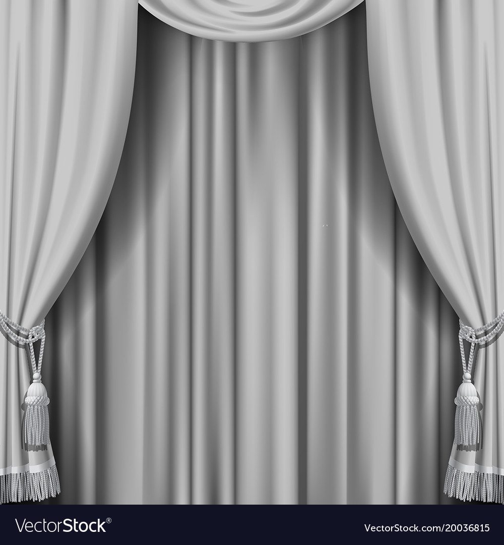 White curtain Royalty Free Vector Image - VectorStock