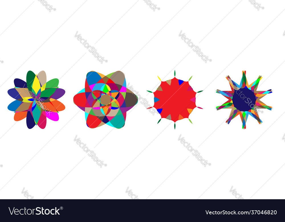 Abstract motif mandala shape design element vector image Abstract motif mandala shape design element