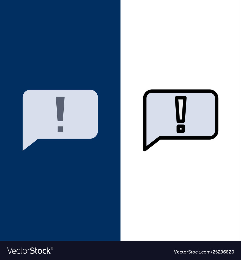 Chat error basic ui icons flat and line filled