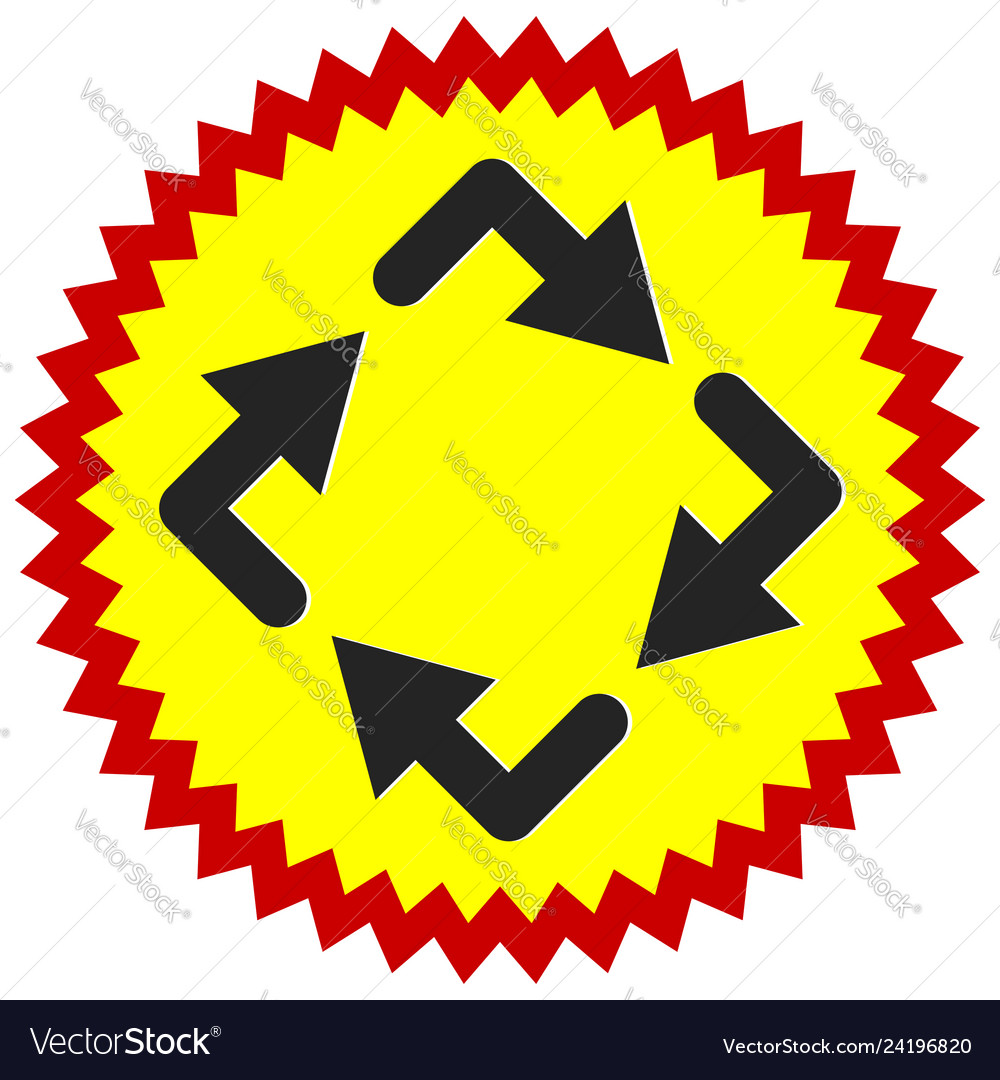 Circular arrows icon rotating clockwise vector image Circular arrows icon rotating clockwise