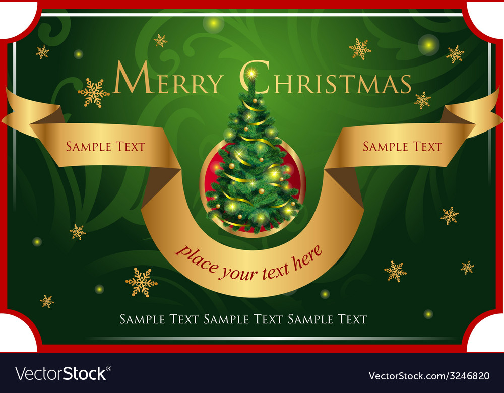 classic christmas card royalty free vector image free sample christmas cards