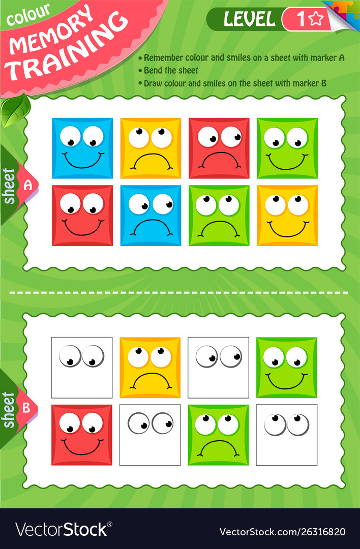 Memory Game - Color & Smile Level 1