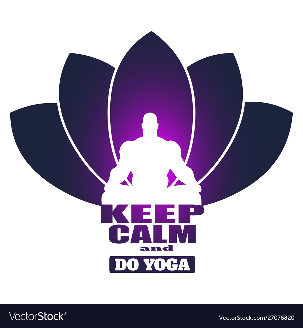 Muscular man meditation Royalty Free Vector Image