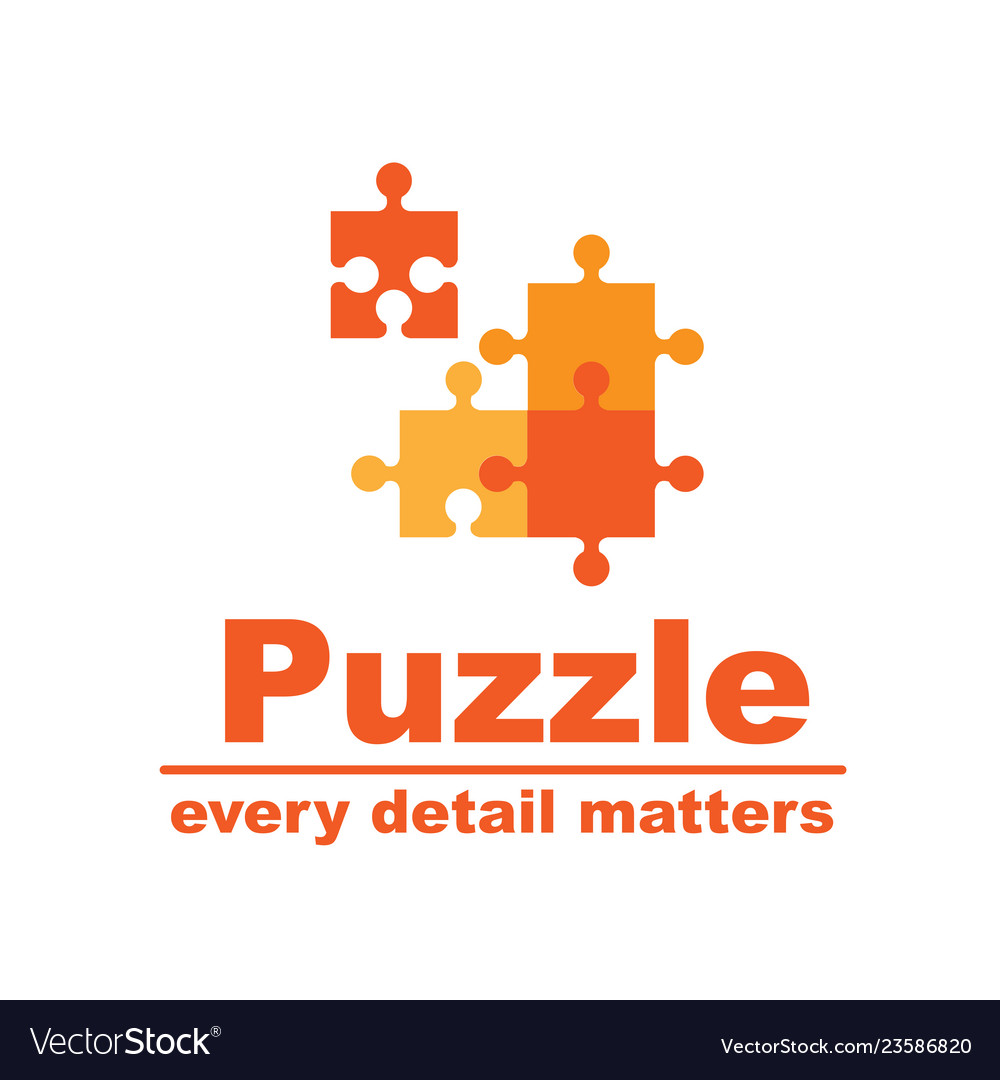 Puzzle logo Royalty Free Vector Image - VectorStock