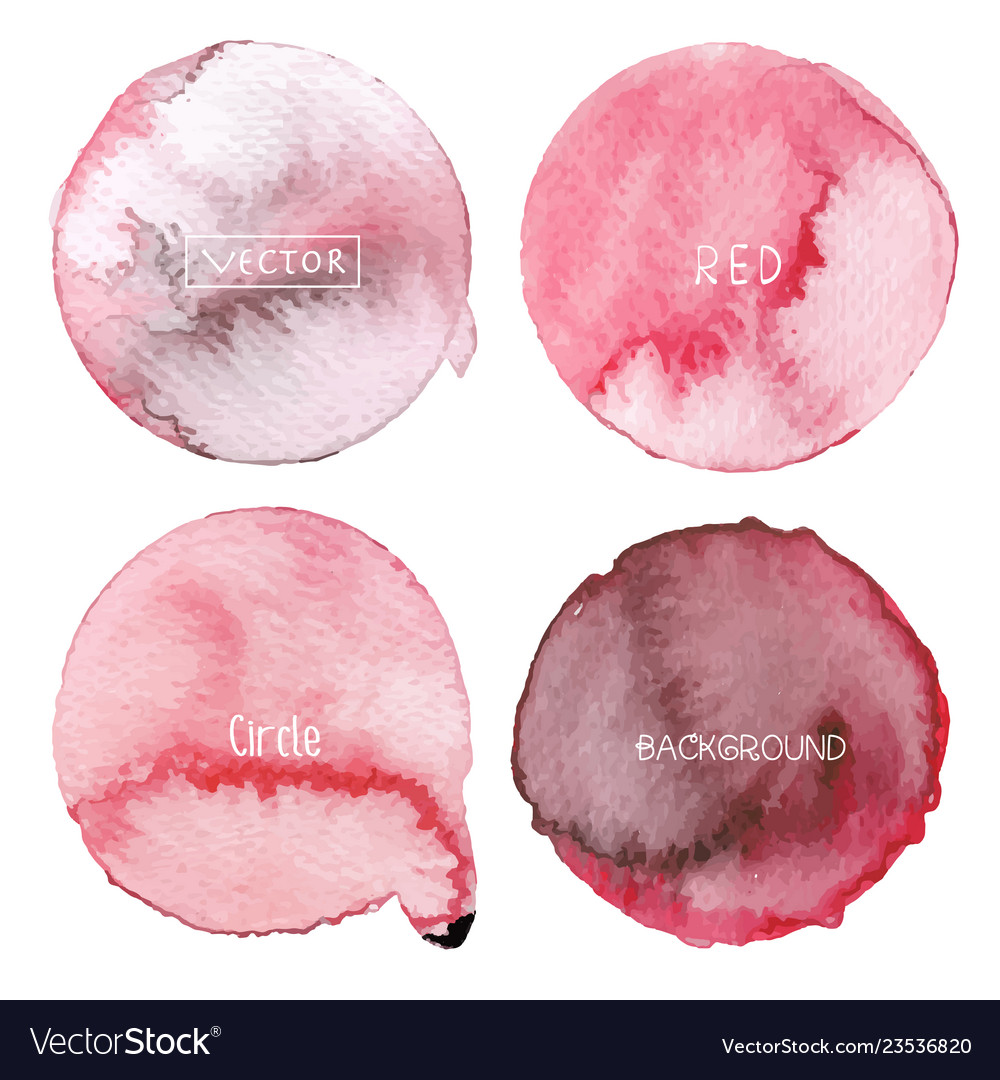 Rote Wasserfarbe Kreis-Set