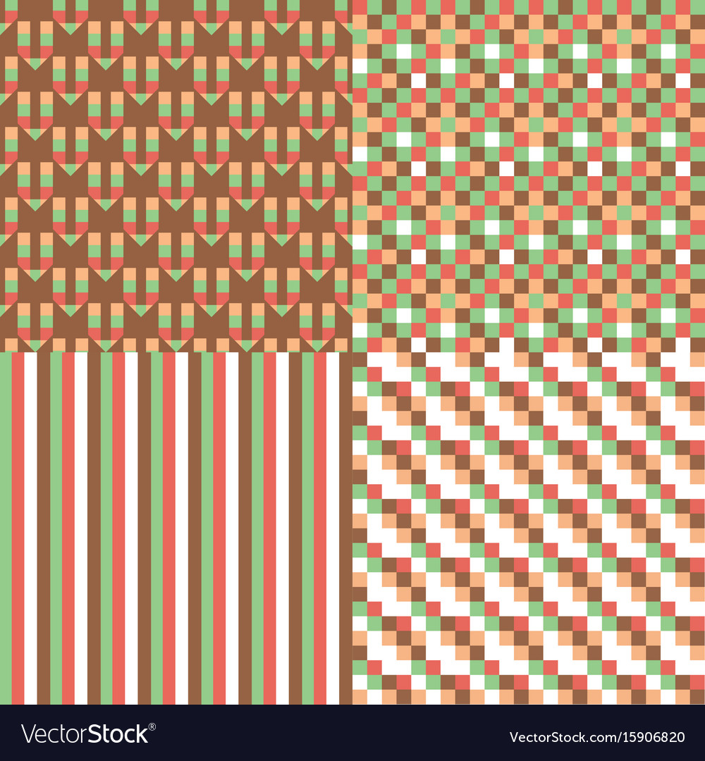 Set of seamless abstract pattern