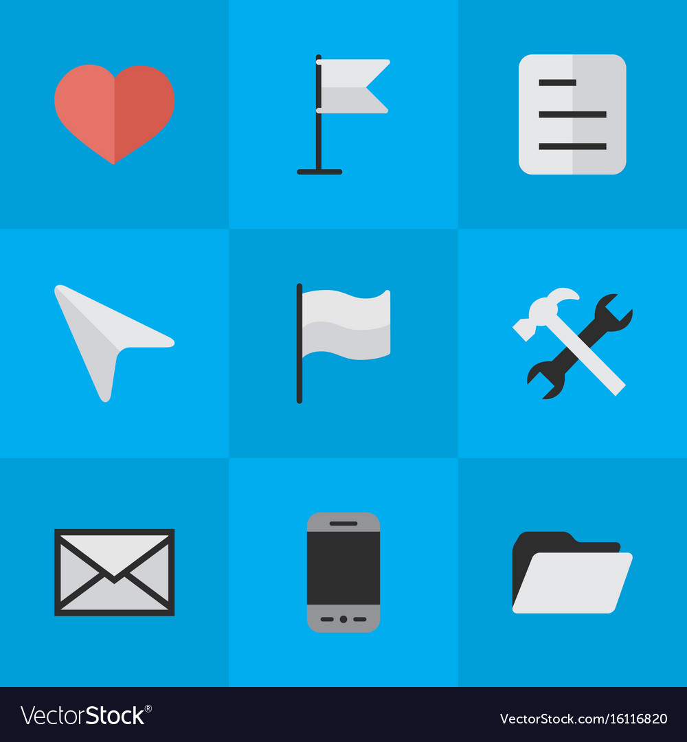 Set of simple interface icons