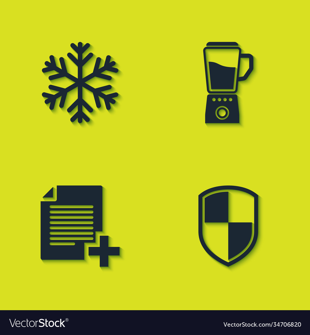 Set snowflake shield add new file and blender