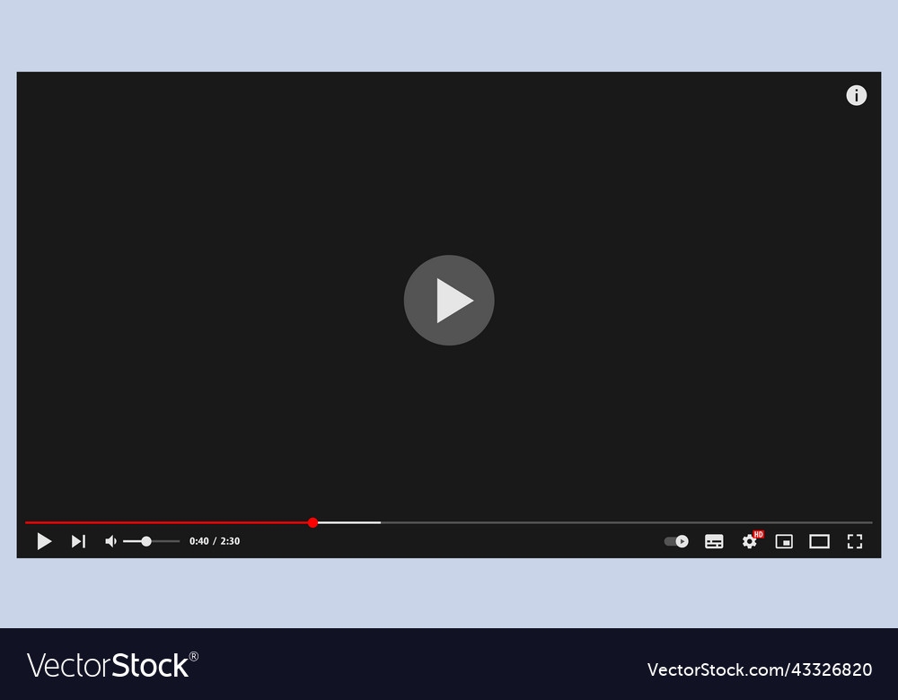 Web video player vector image Web video player