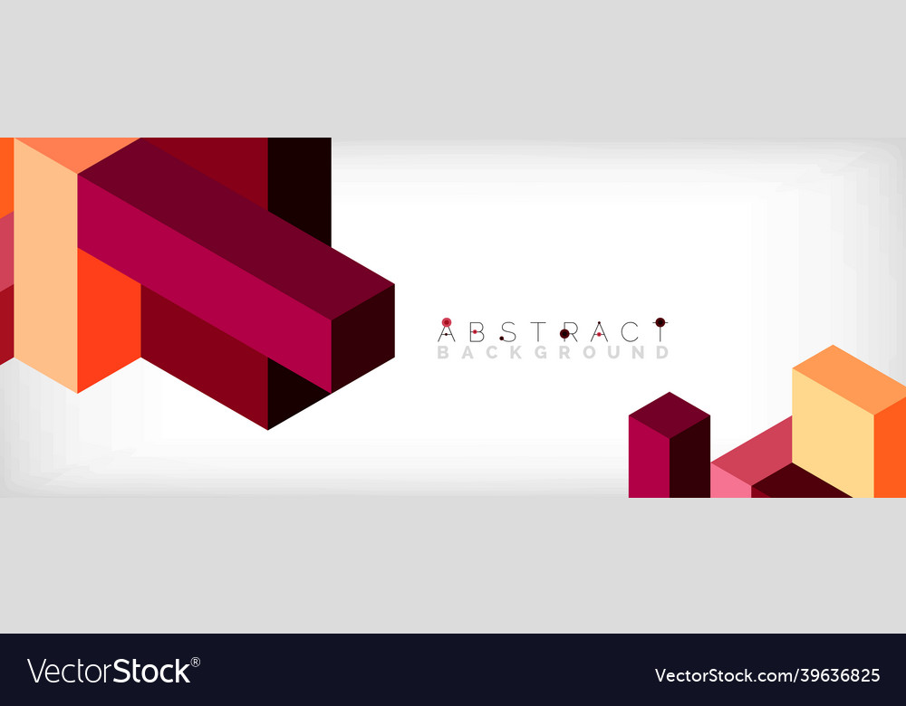 Abstract background 3d cubes cubic elements vector image Abstract background 3d cubes cubic elements