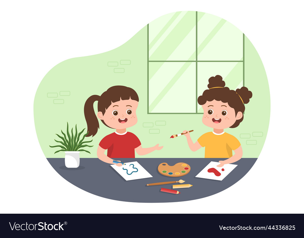 Art school of painting with live model or object Vector Image