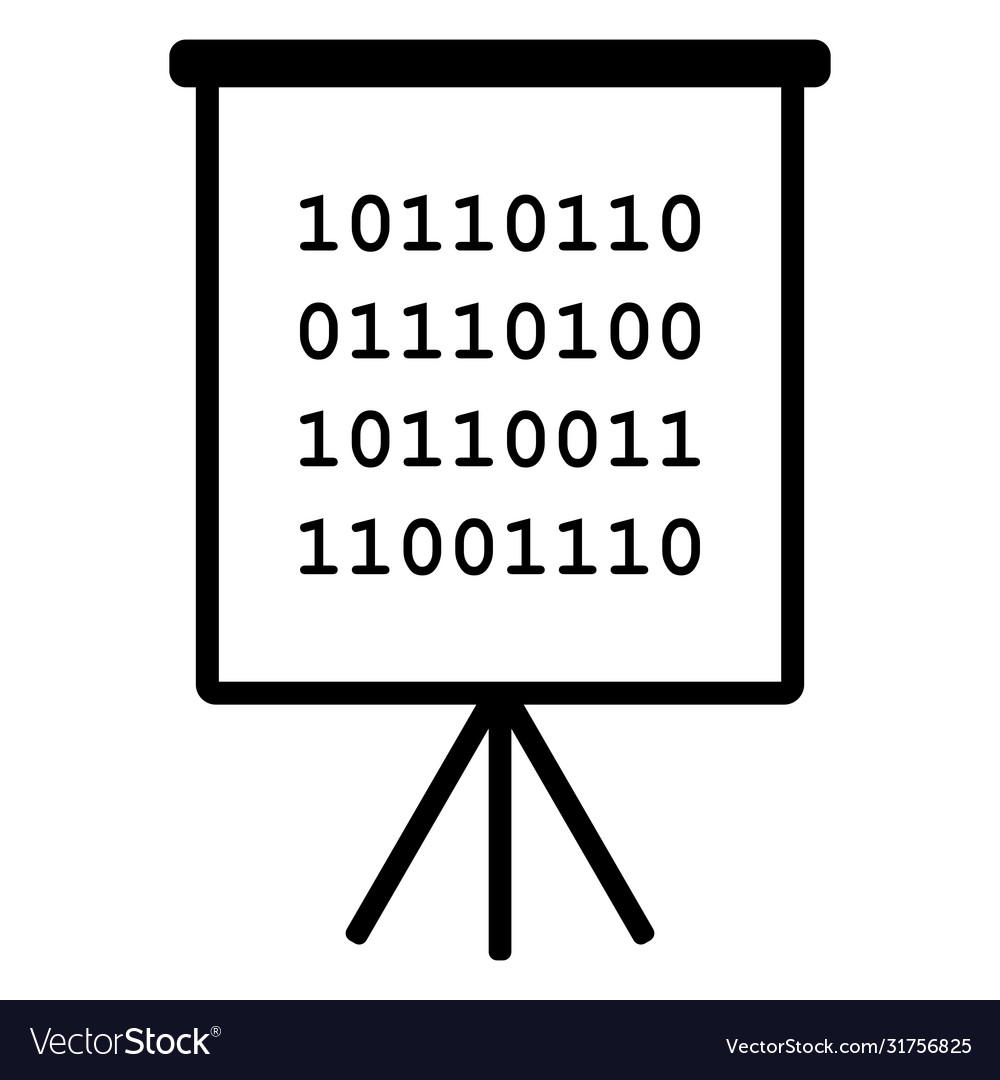 Binary code and flipchart