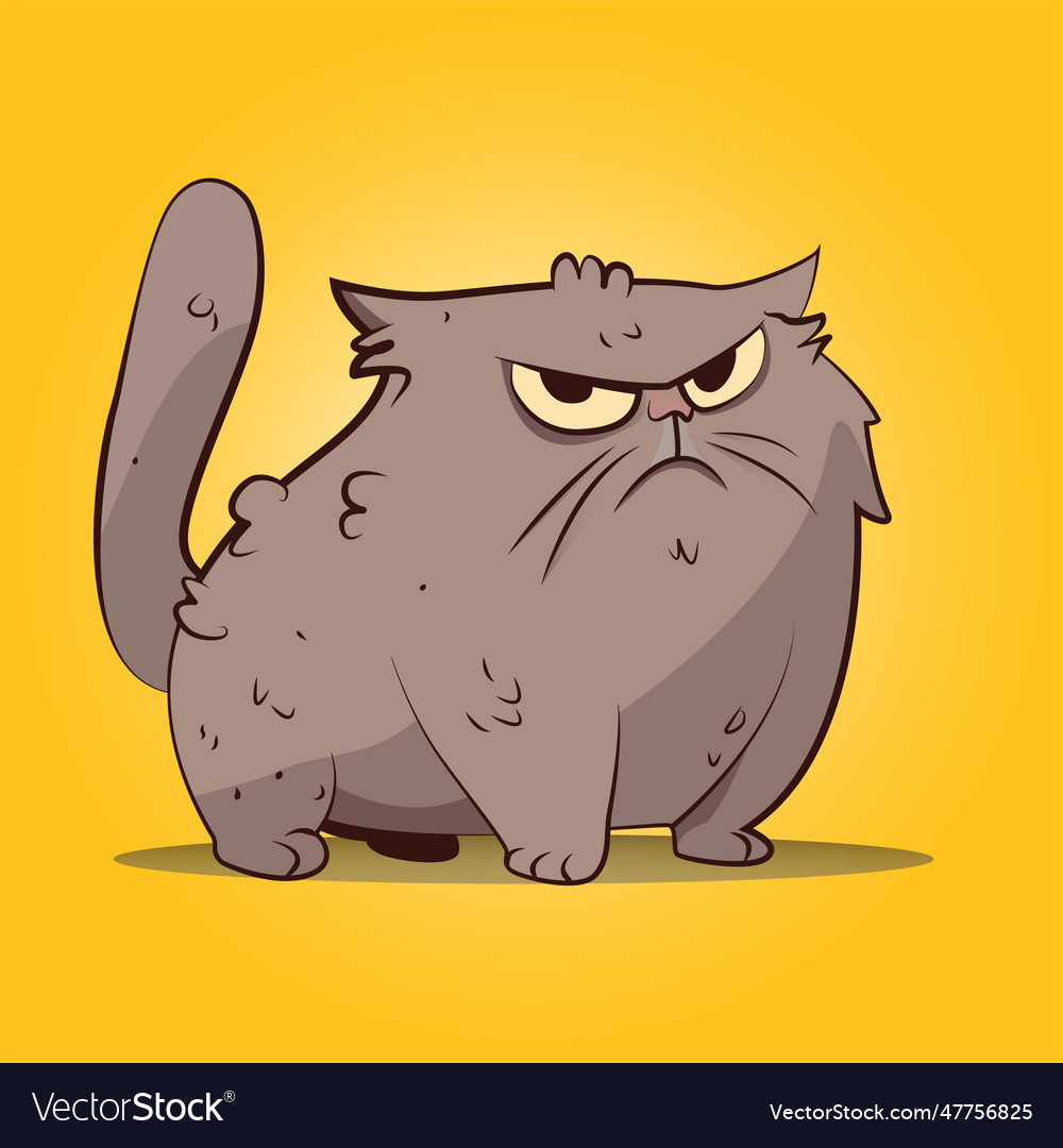 Angry cat face Royalty Free Vector Image - VectorStock