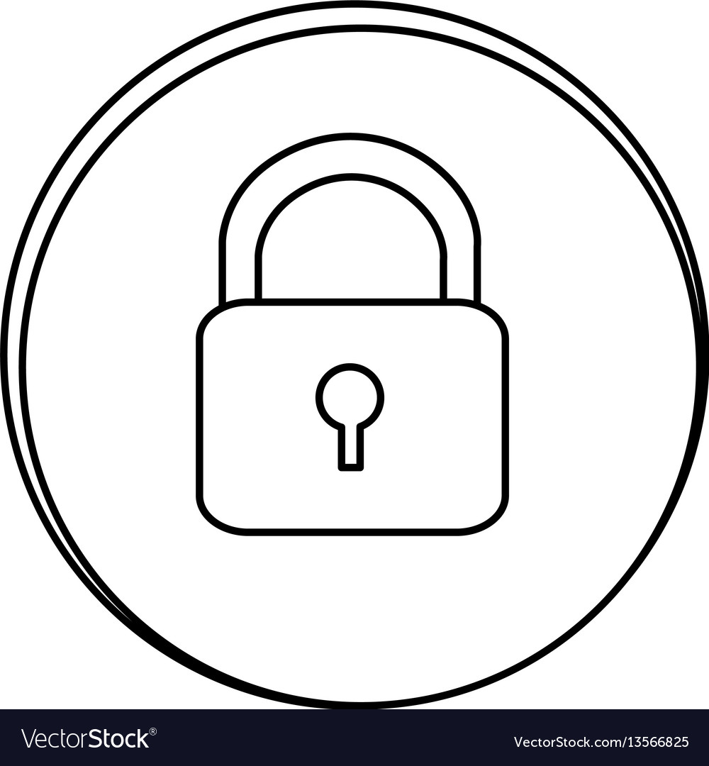Figure lock emblem icon