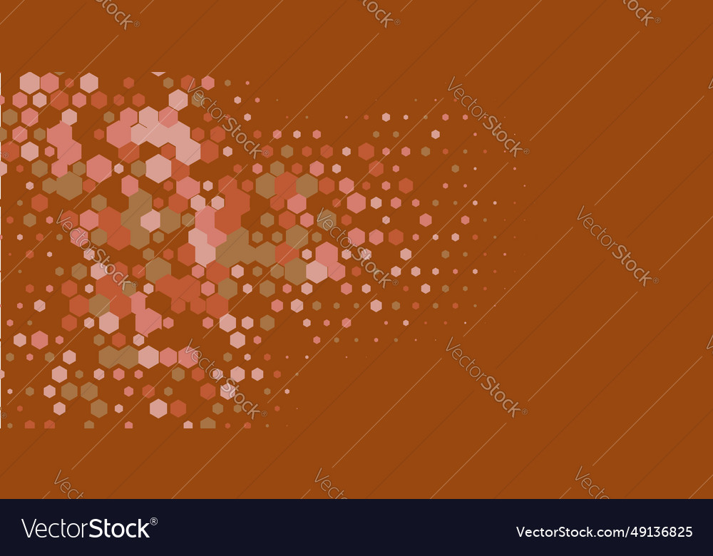Geometric multi size hexagon with color
