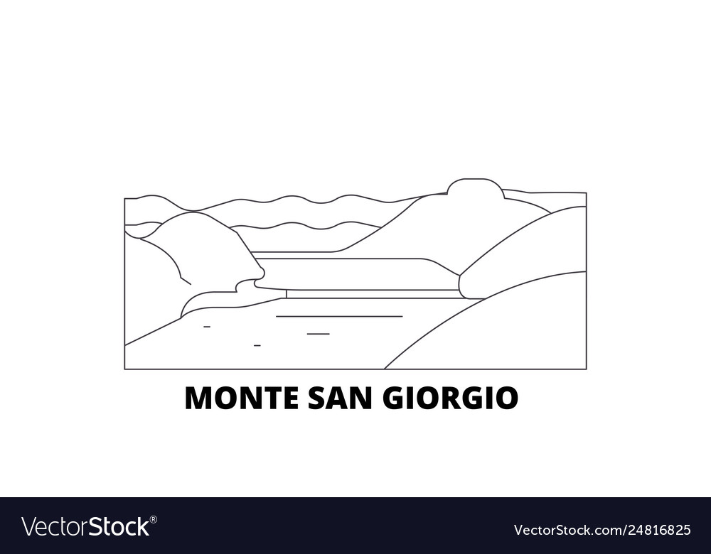 Italien monte san giorgio line travel skyline set