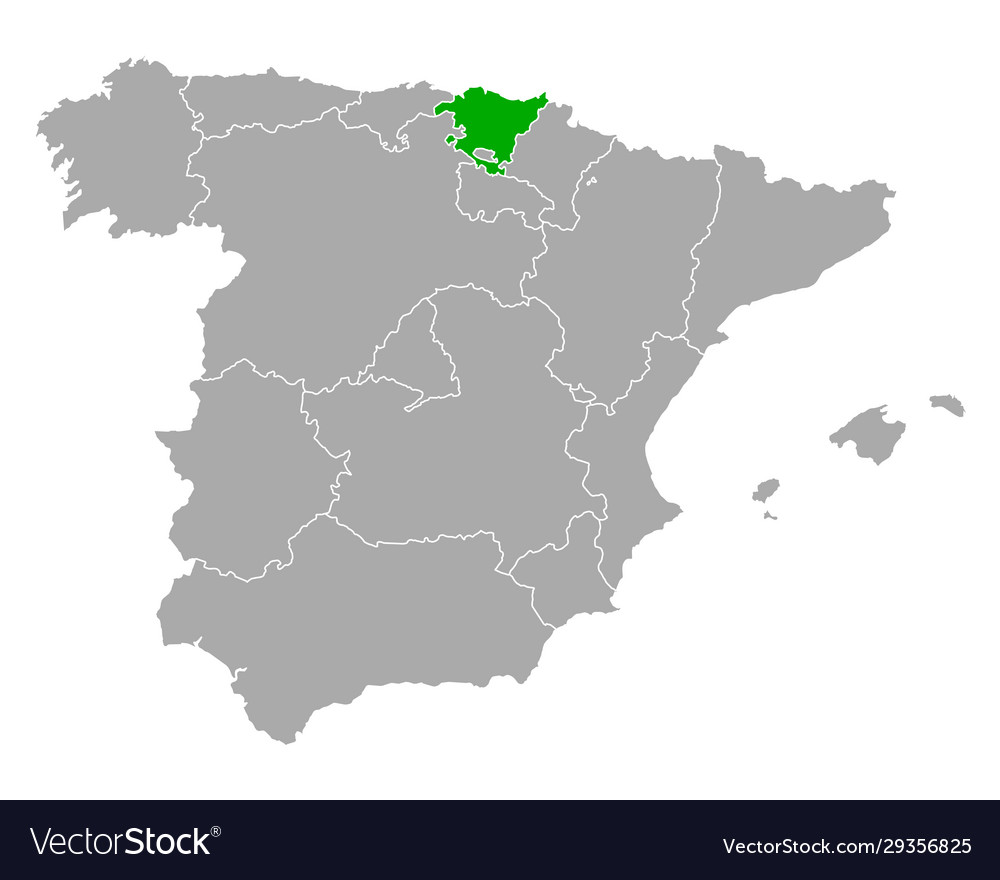 Map basque country in spain