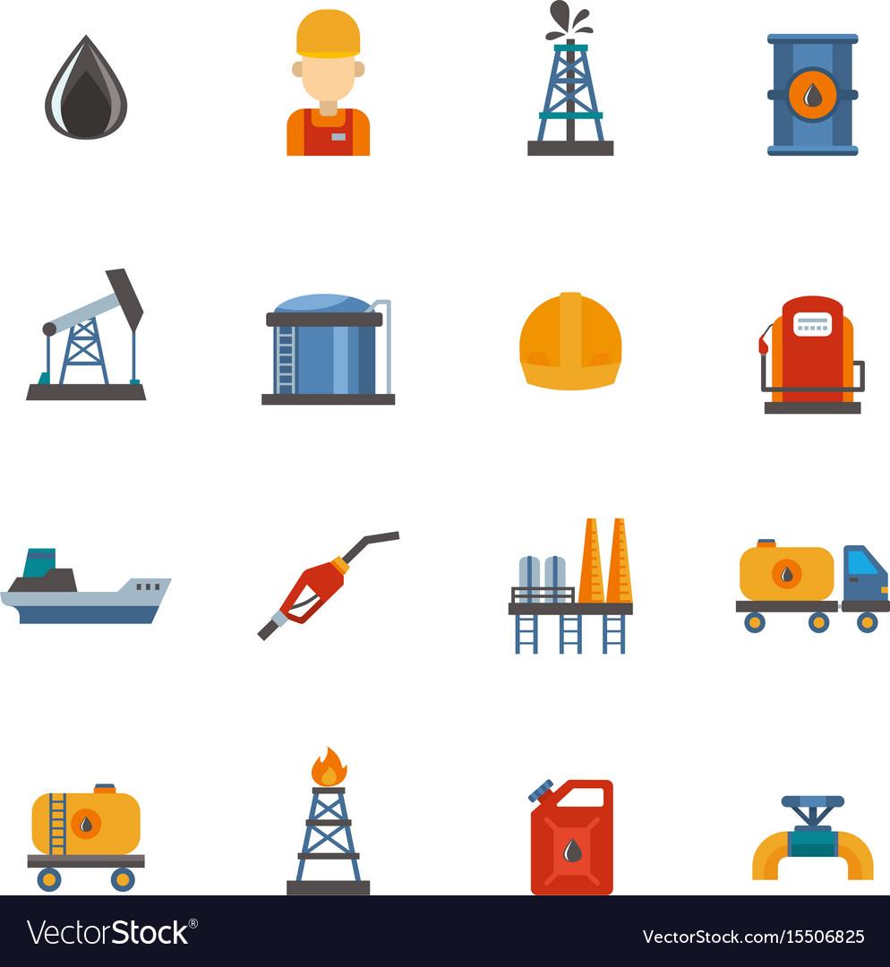 Mineral oil petroleum extraction production Vector Image