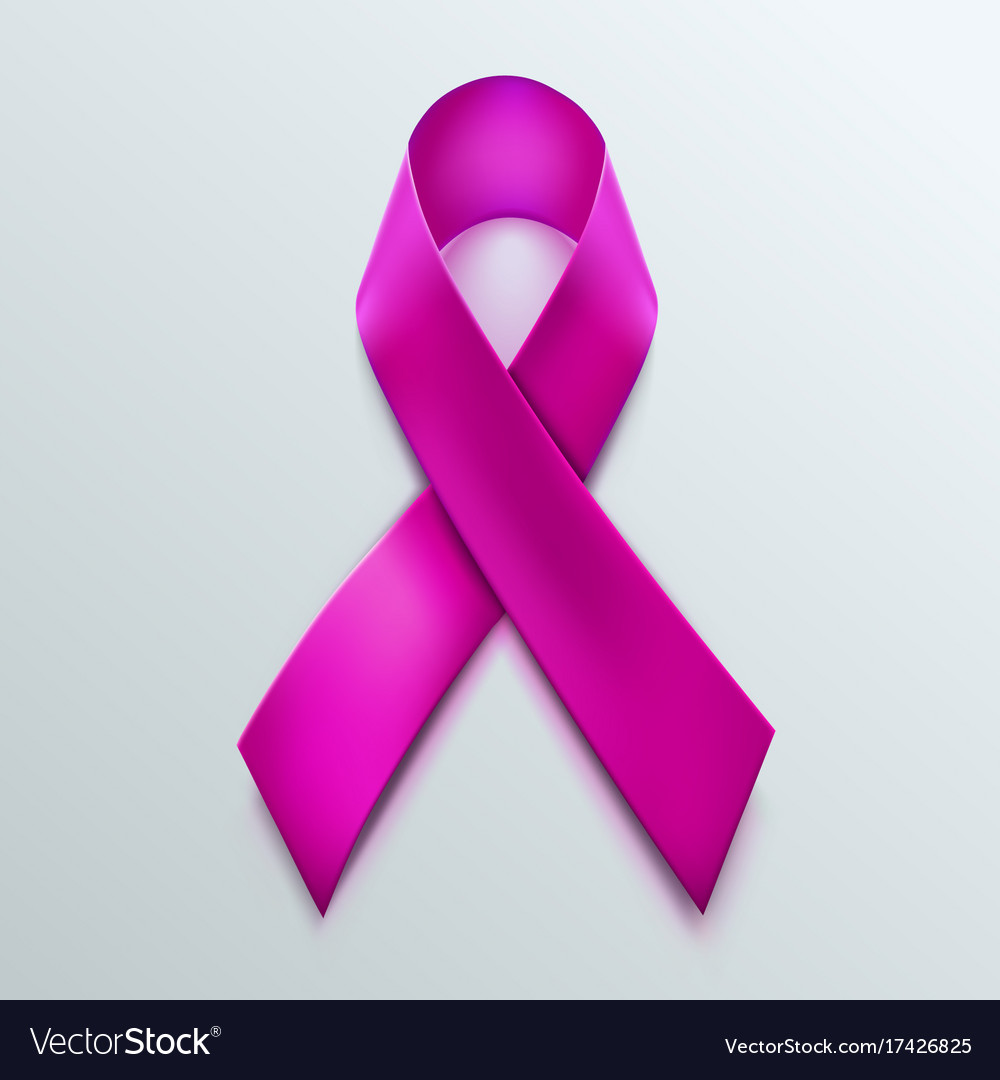 Breast cancer awareness icon. Hot pink ribbon - Stock