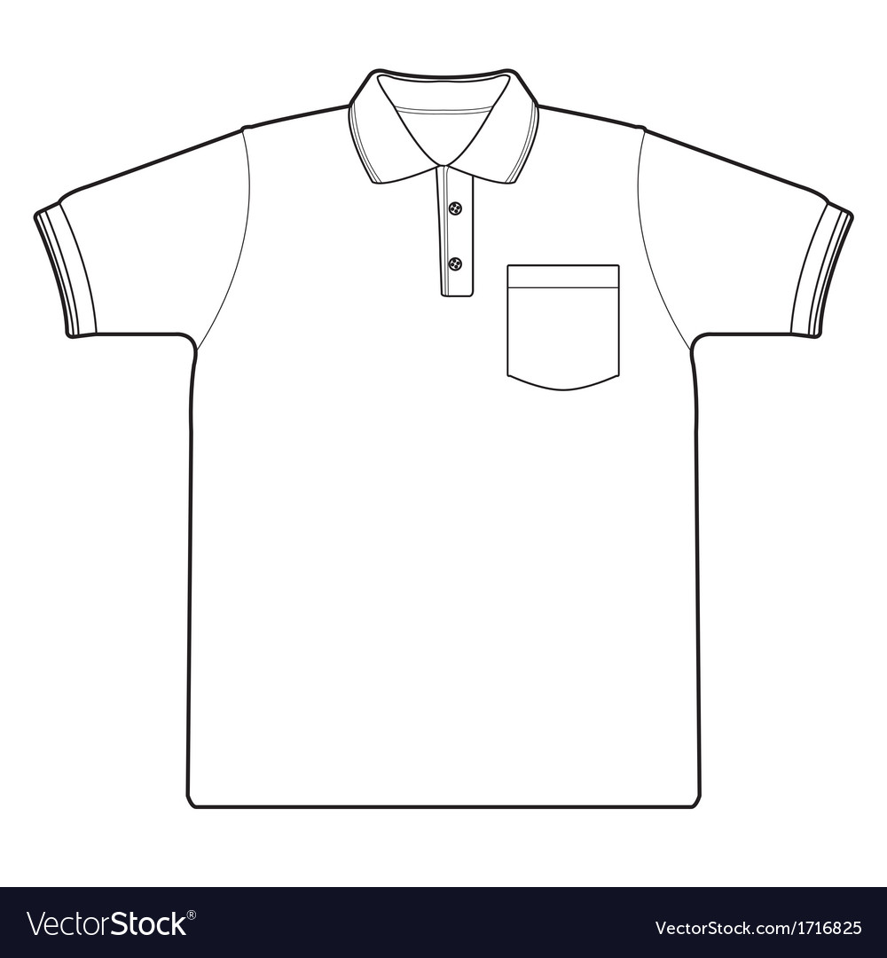 Download Polo shirt outline Royalty Free Vector Image - VectorStock