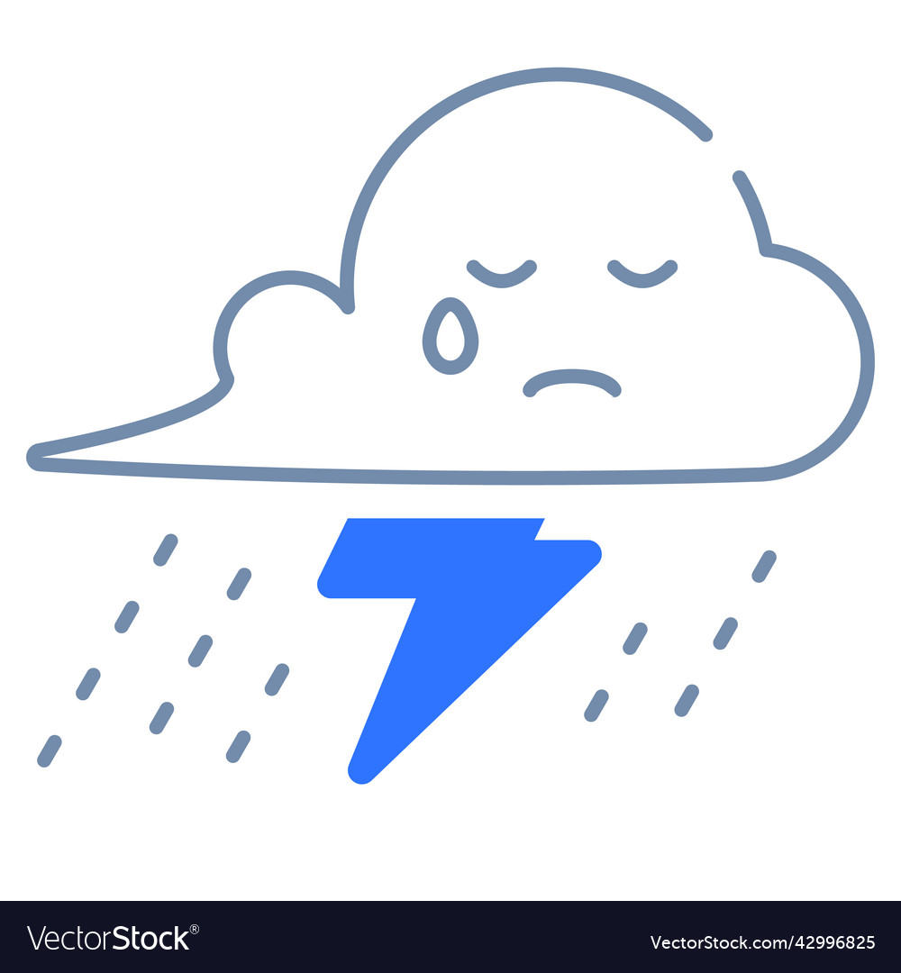 Rain weather empty state single isolated icon