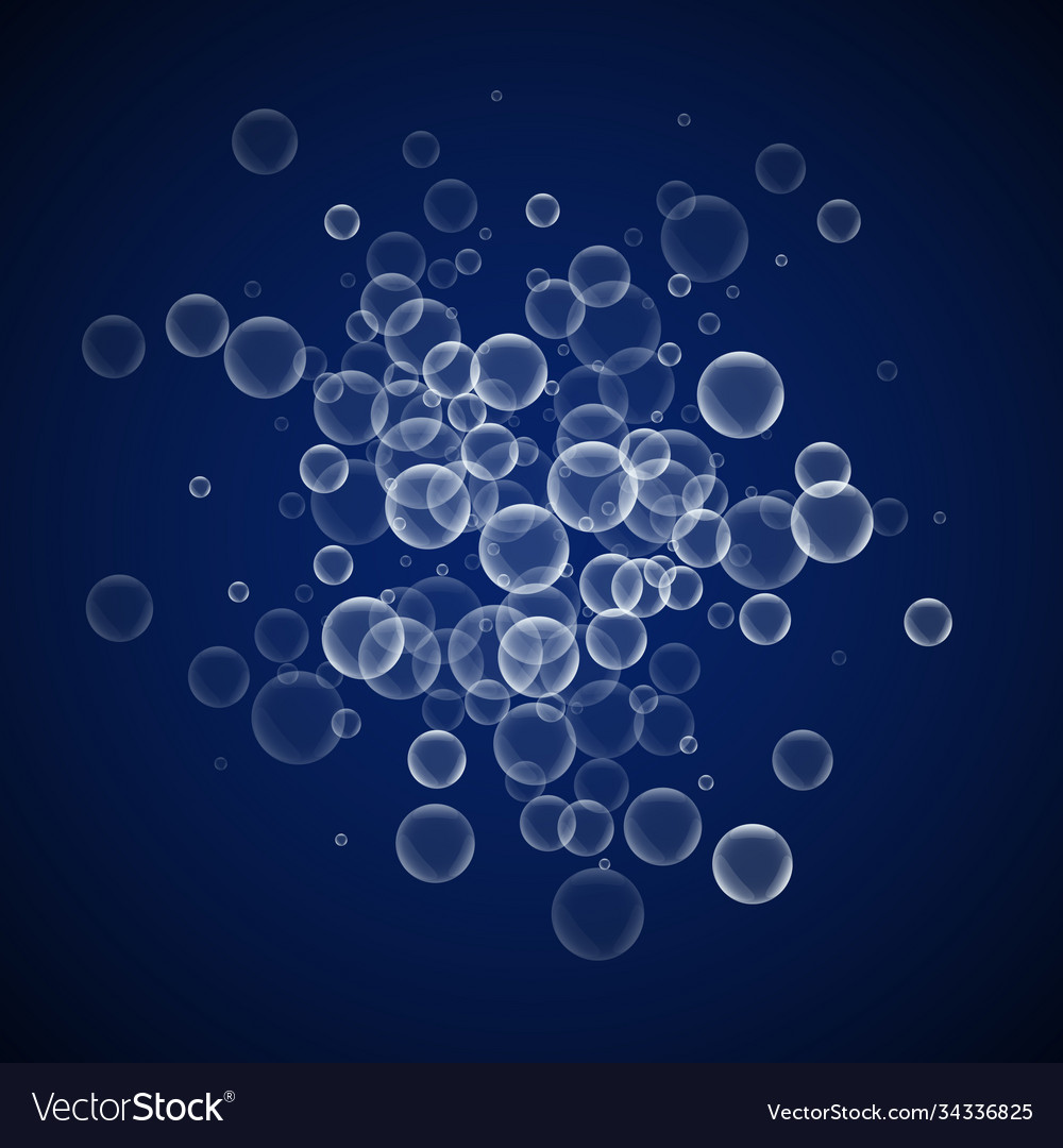 Random soap bubbles abstract background blowing b