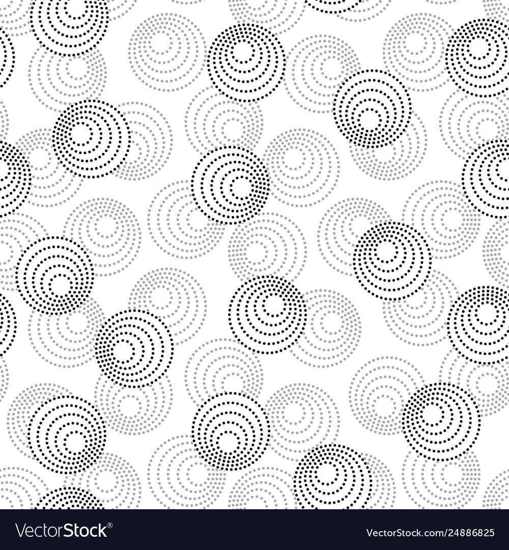 Seamless colorless pattern with concentric circles