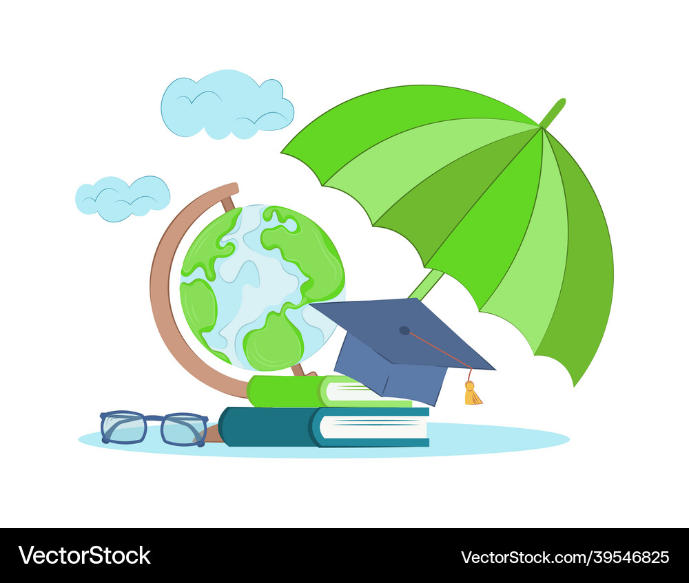 Security and protection of education concept Vector Image