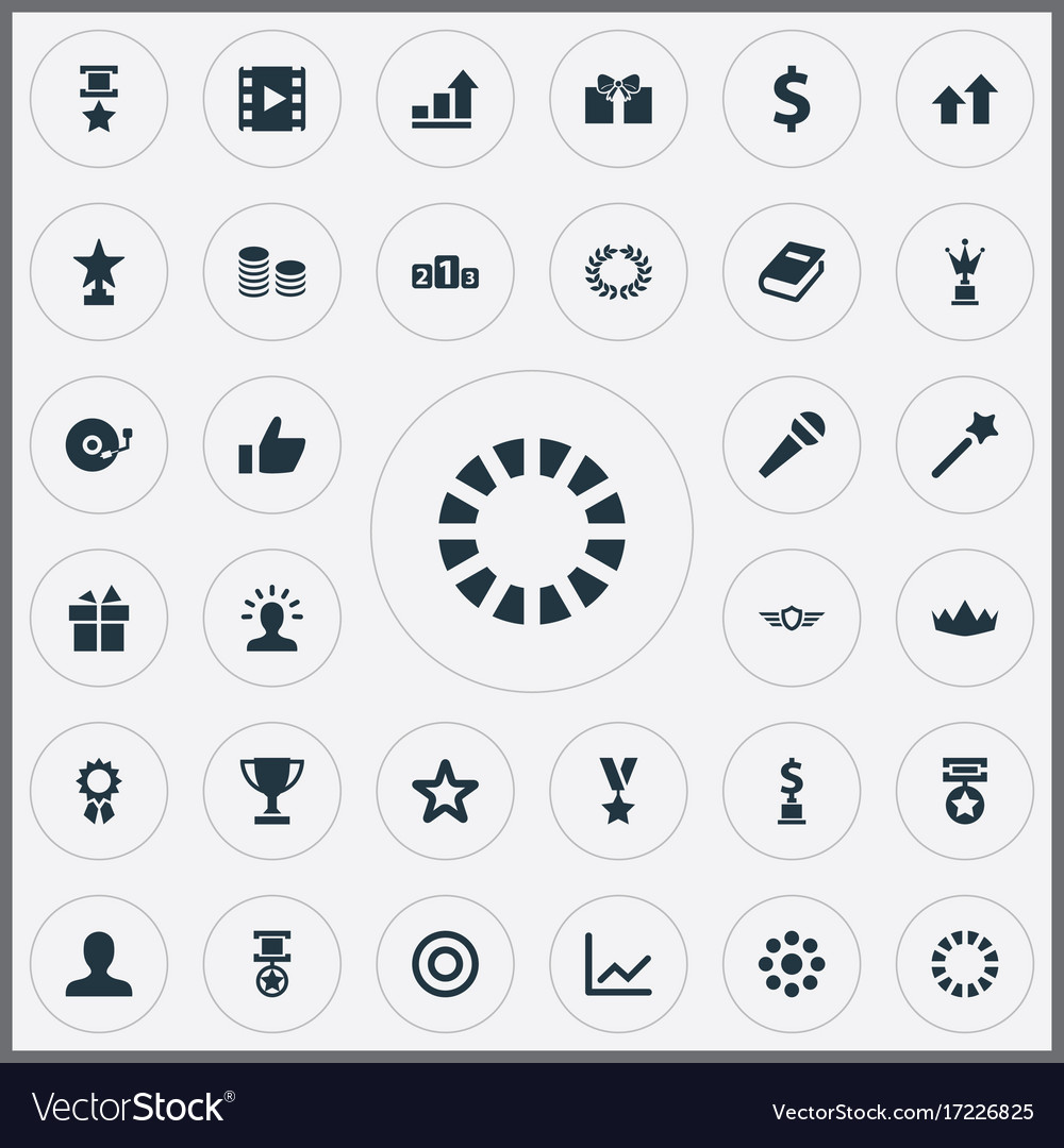 Set of simple champ icons