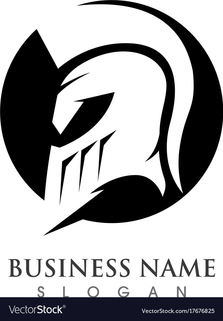 Spartan helmet logo template