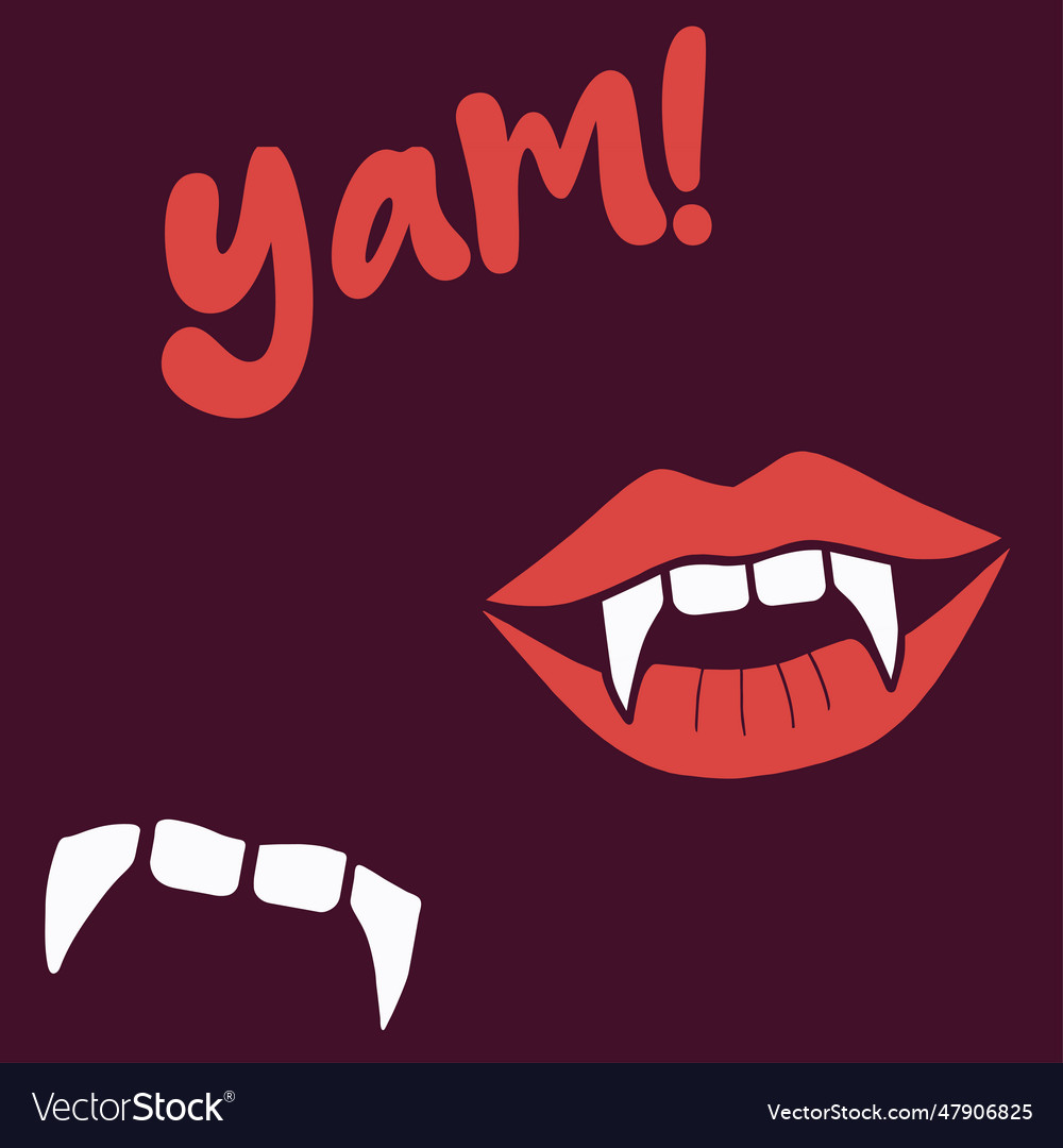 Vampire lips pattern