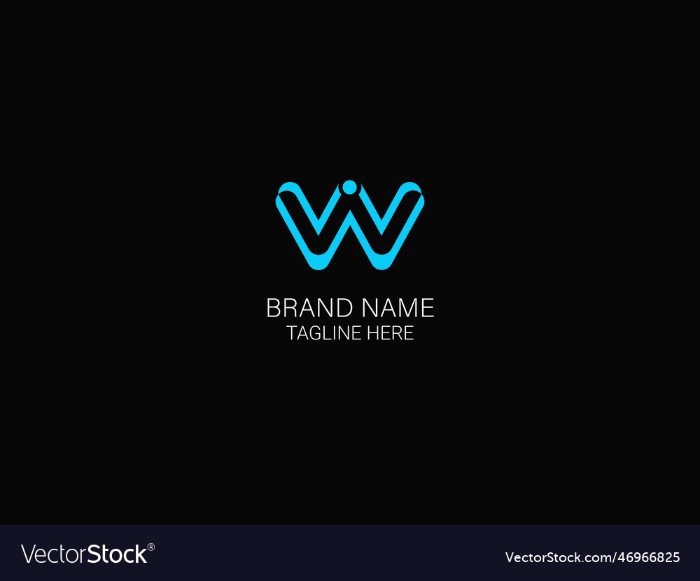 W letter logo Royalty Free Vector Image - VectorStock