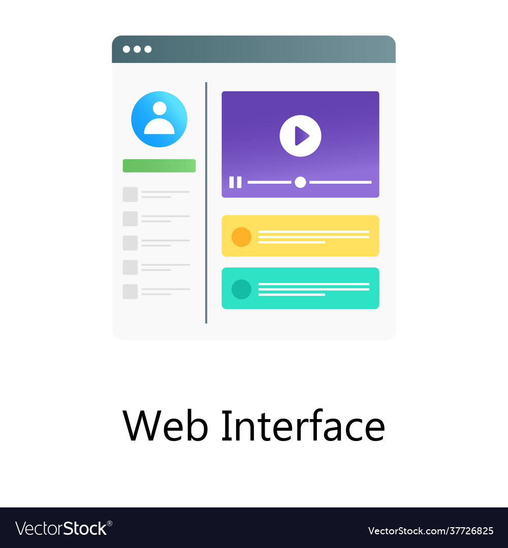 Web interface Royalty Free Vector Image - VectorStock