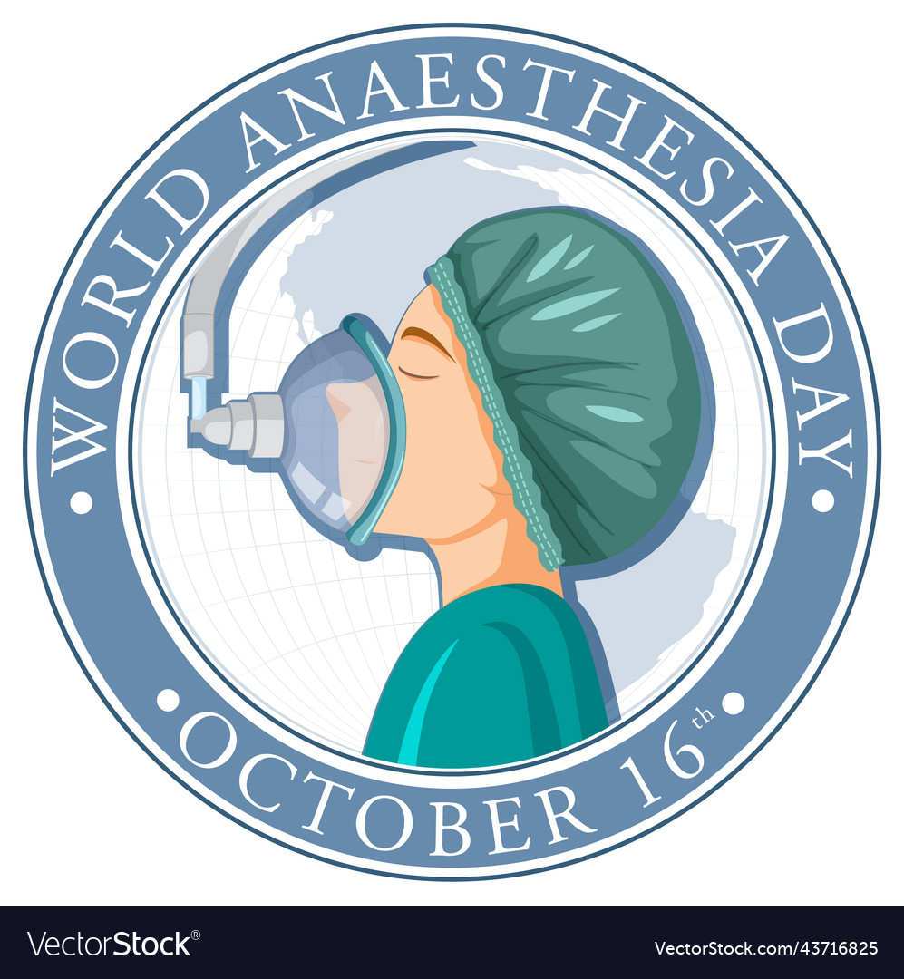 World anaesthesia day banner design