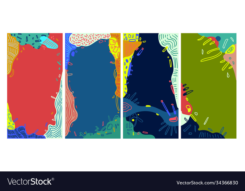 Abstract flat geometric and curve colorful Vector Image Abstract flat geometric and curve colorful
