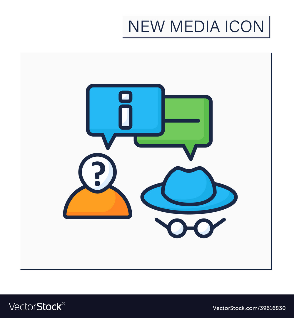 Anonymous color icon vector image Anonymous color icon