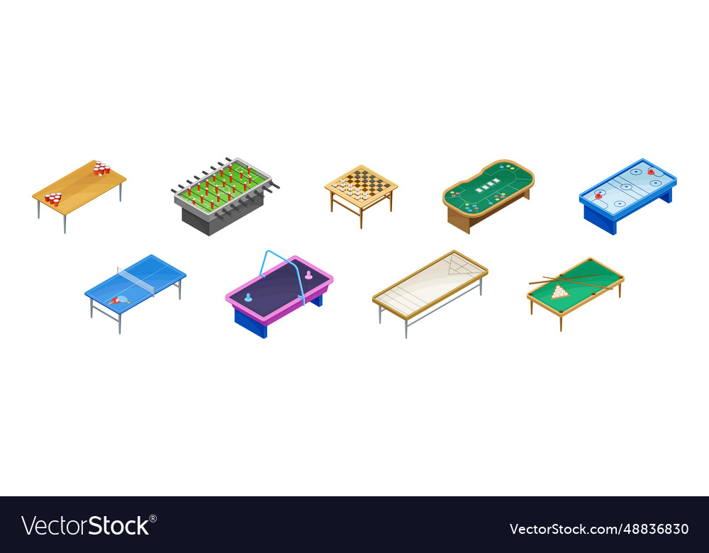 Board games playing field and tables set