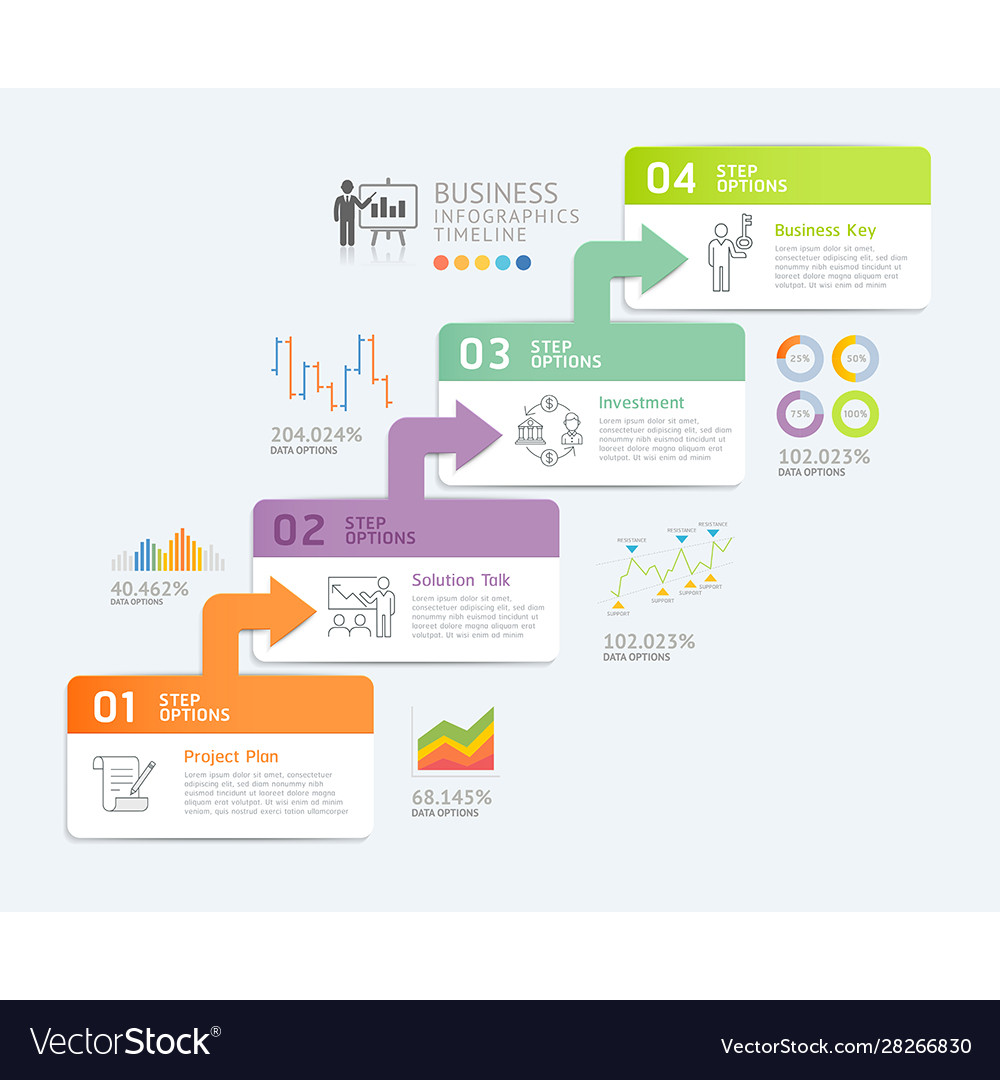 Business infographics design template Royalty Free Vector