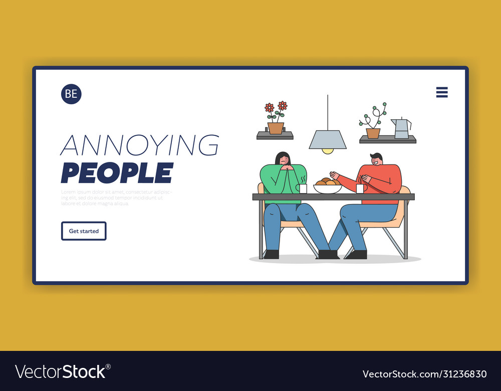 Concept of annoying in communications website vector image Concept of annoying in communications website
