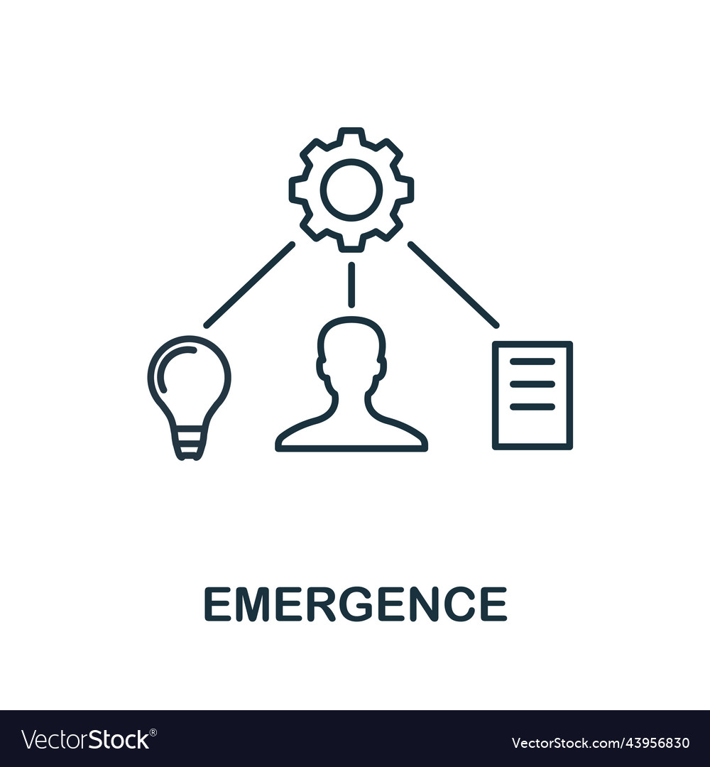 Emergence icon simple element from agile method