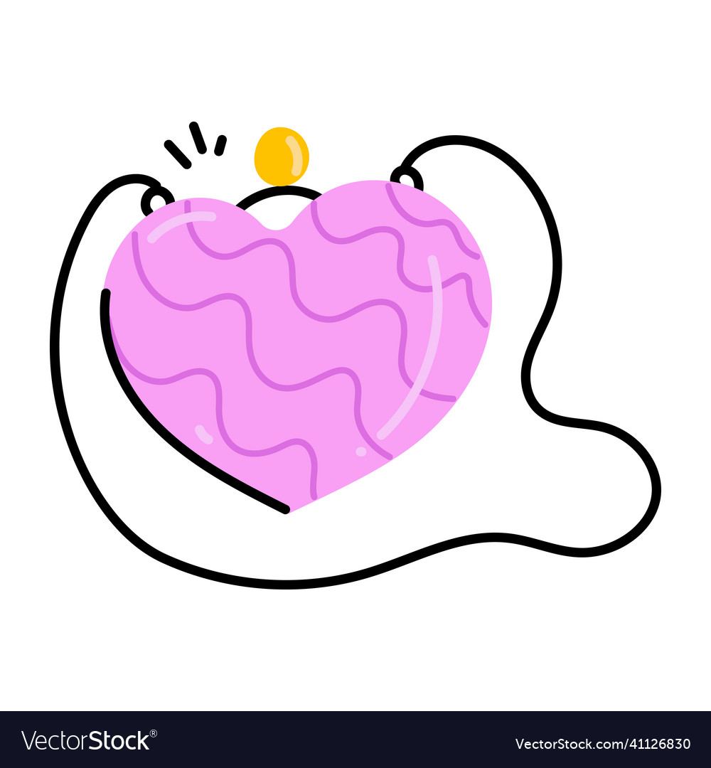 Heart clutch Royalty Free Vector Image VectorStock