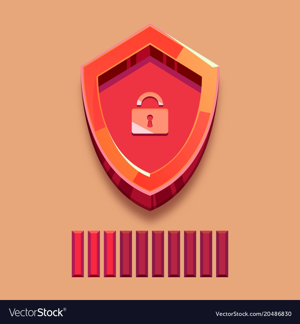 Icon of alarm panel with lock and strip loading