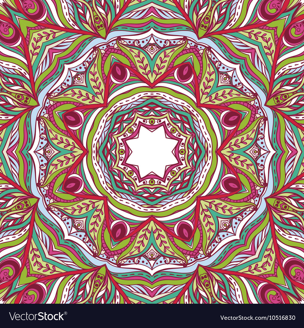 Mosaic lace pattern circle background
