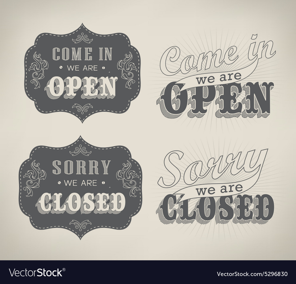 Retro open. Retro open