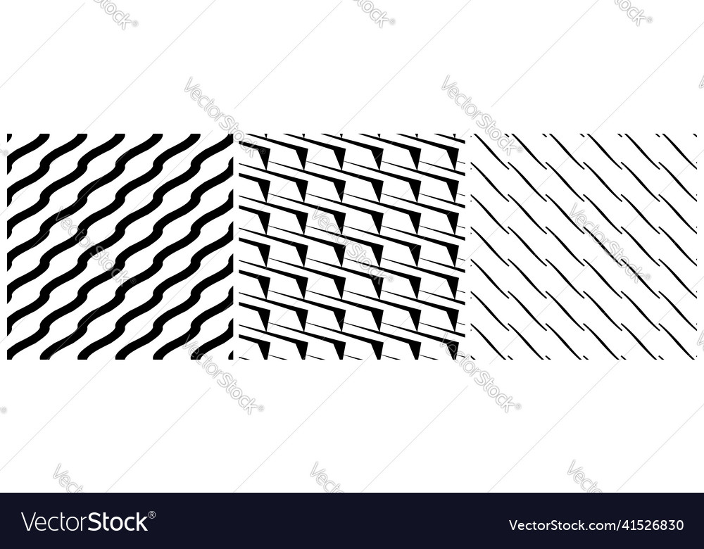Set of 3 seamless pattern texture Vector Image Set of 3 seamless pattern texture