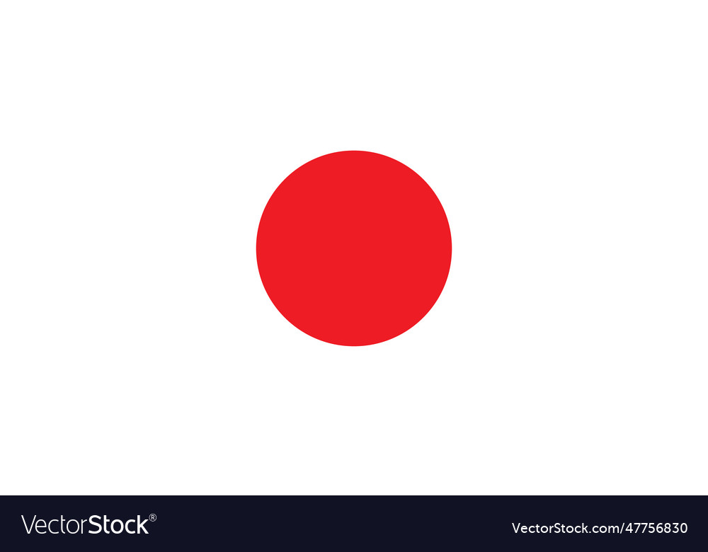 Simple japan official flag eps Royalty Free Vector Image