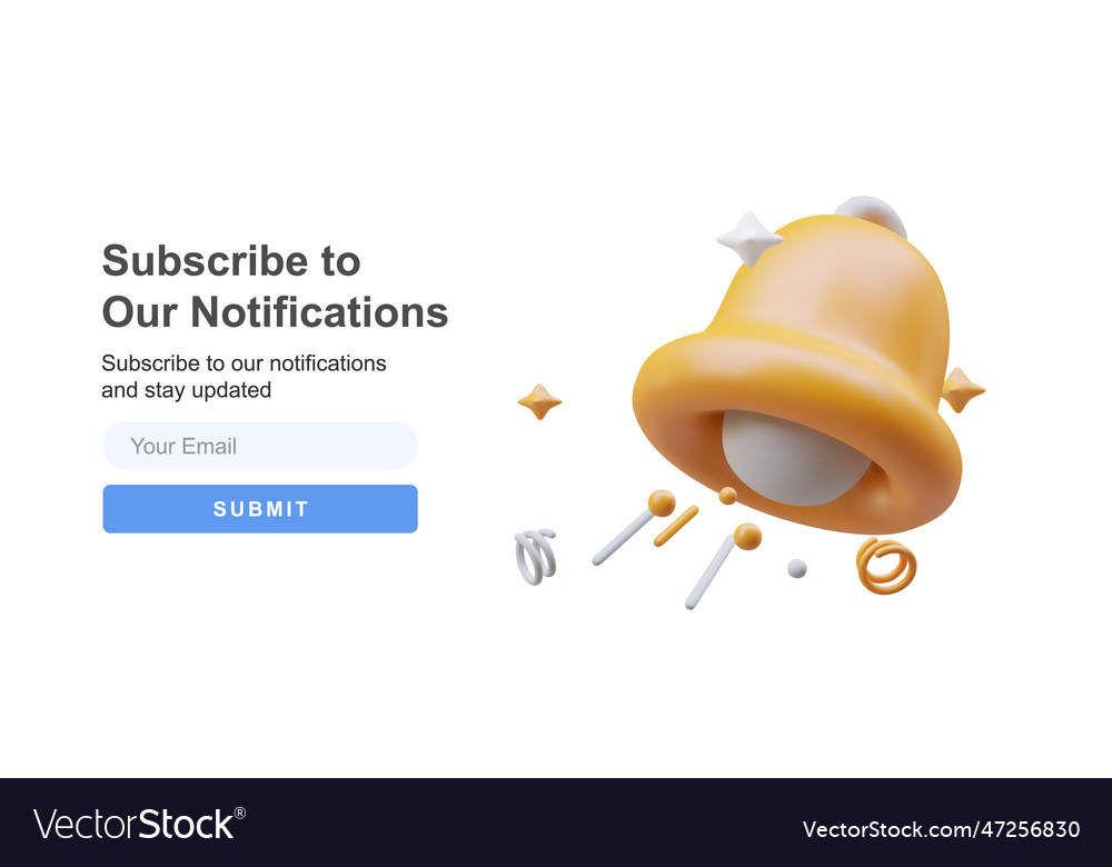 Subscribe to our notifications subscriber Vector Image Subscribe to our notifications subscriber