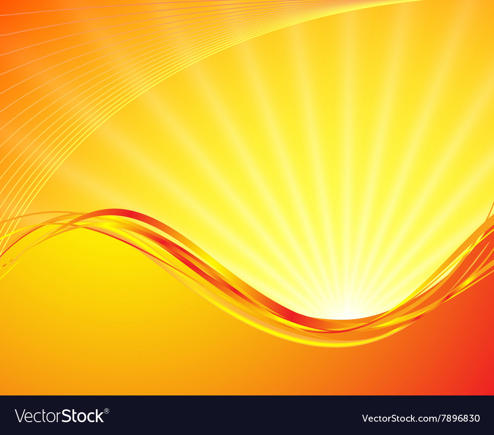 Sun on yellow background Royalty Free Vector Image