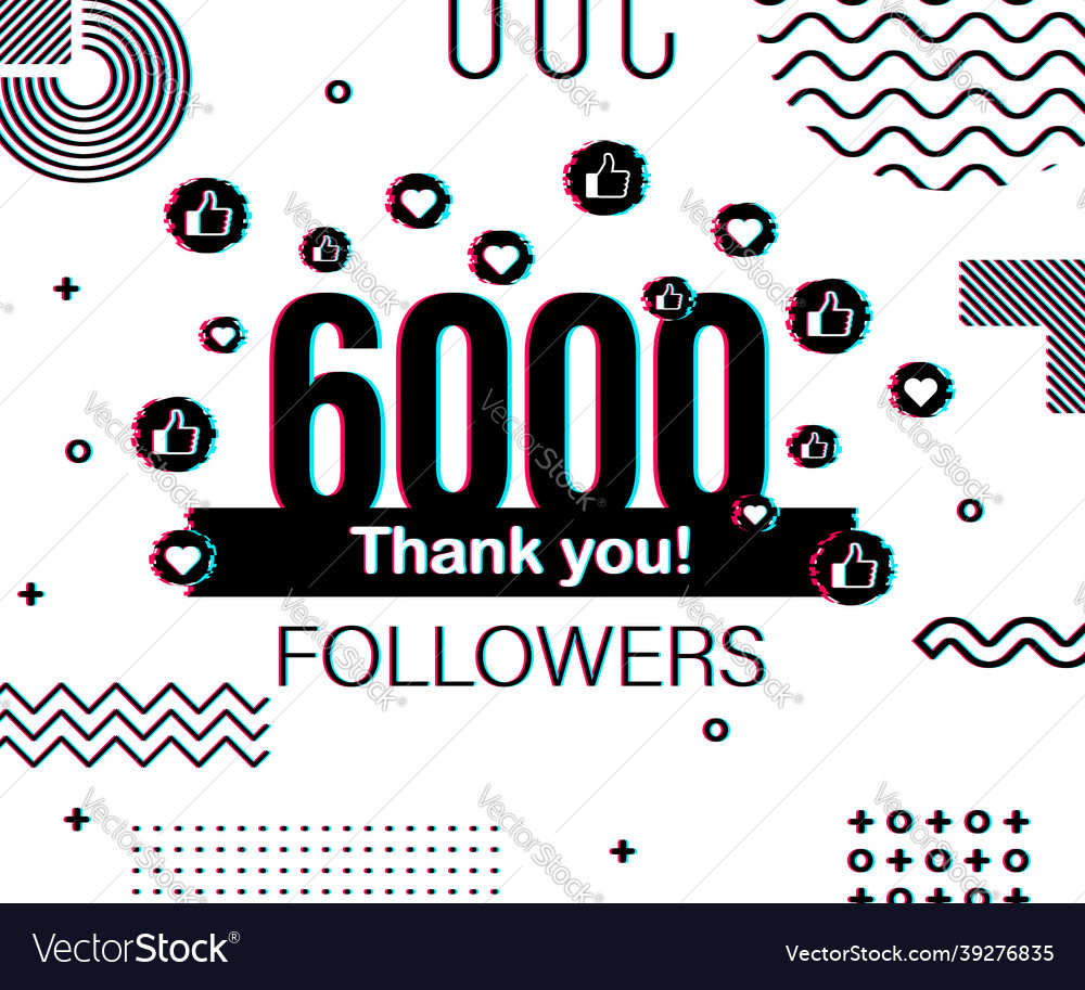 6000 Follower Feier - Glitch Style