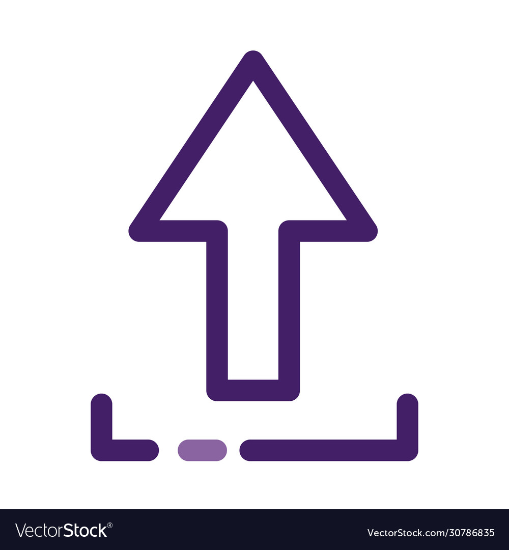 Arrow upload sign line style icon